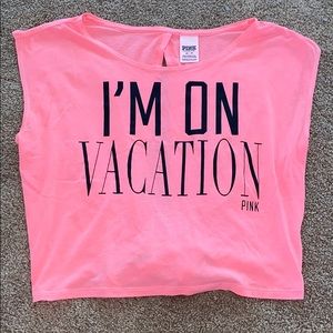 PINK Tie Crop Top